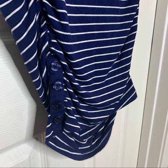 Liz Lange Maternity Navy and White Striped Bodycon Dress Size XS - Picture 4 of 8